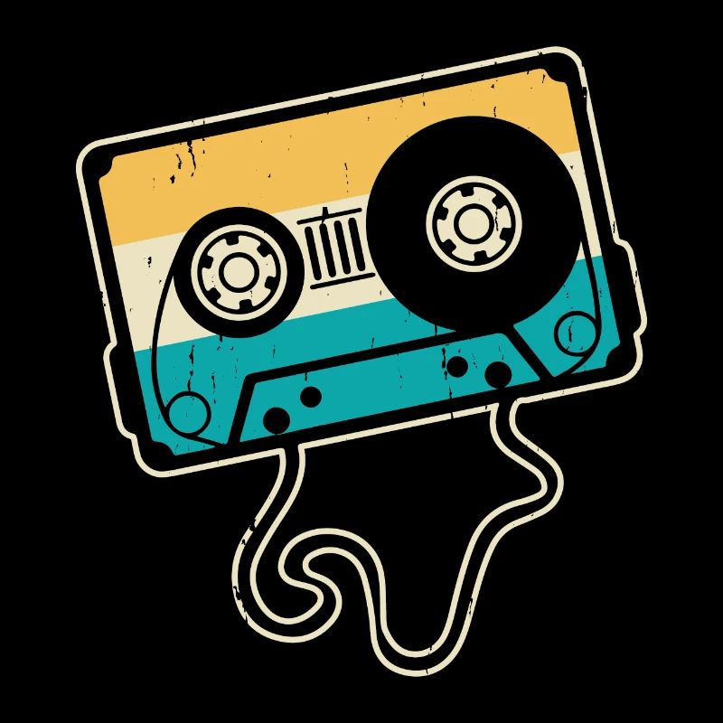 Oldschool costume with retro cassette