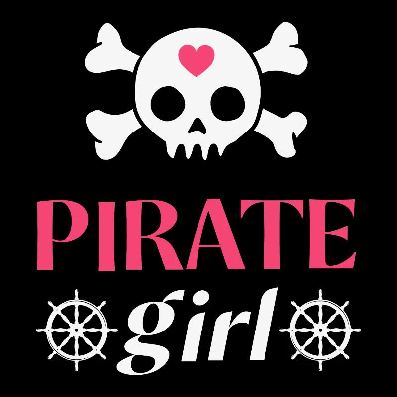 Crâne de pirate pour fille