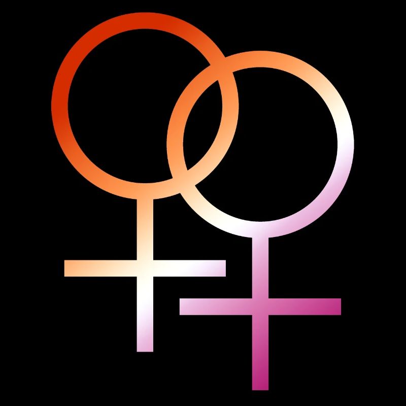 conception de t-shirt coloré symbole lesbienne lgbt