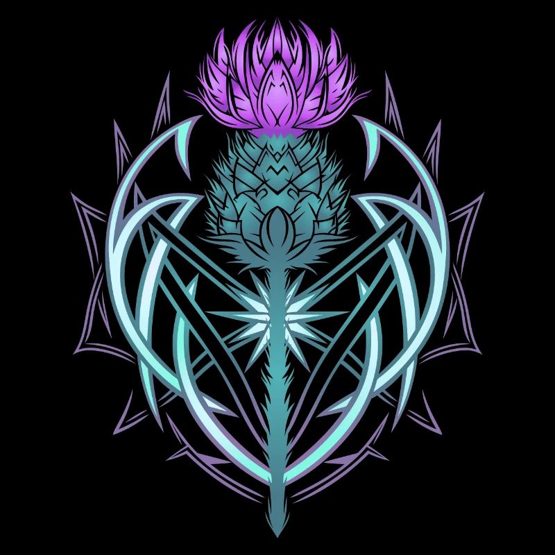 Distel Schild Celtic Knots Thistle Lover
