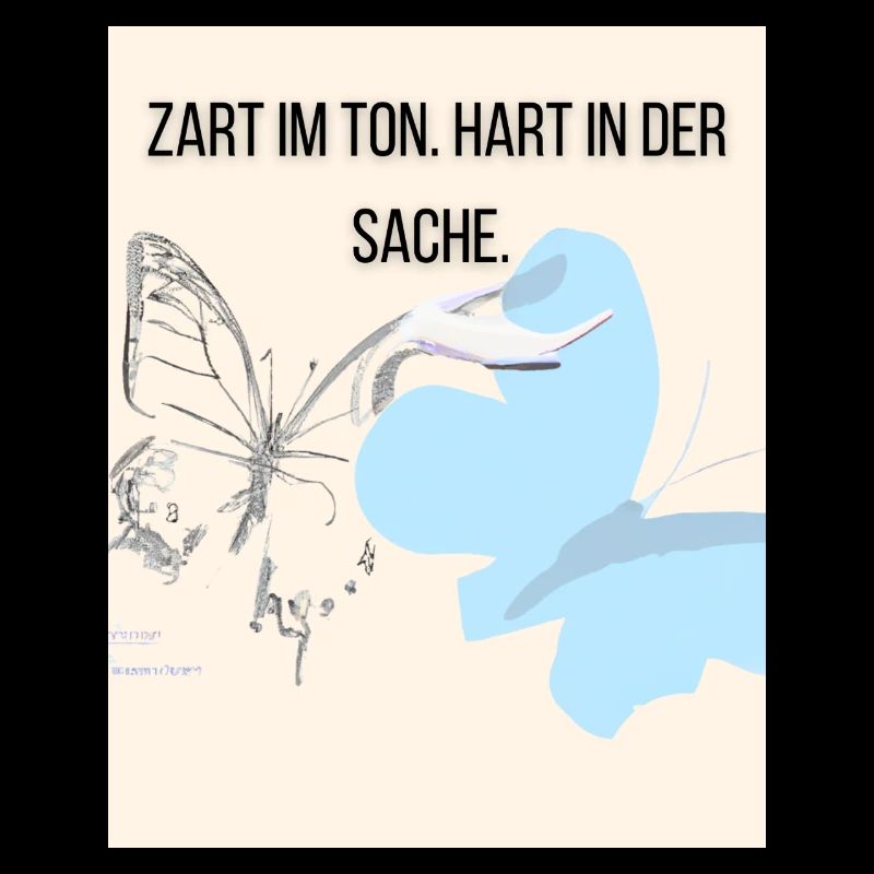 Sanfte Empathie mit Schmetterling und Storch