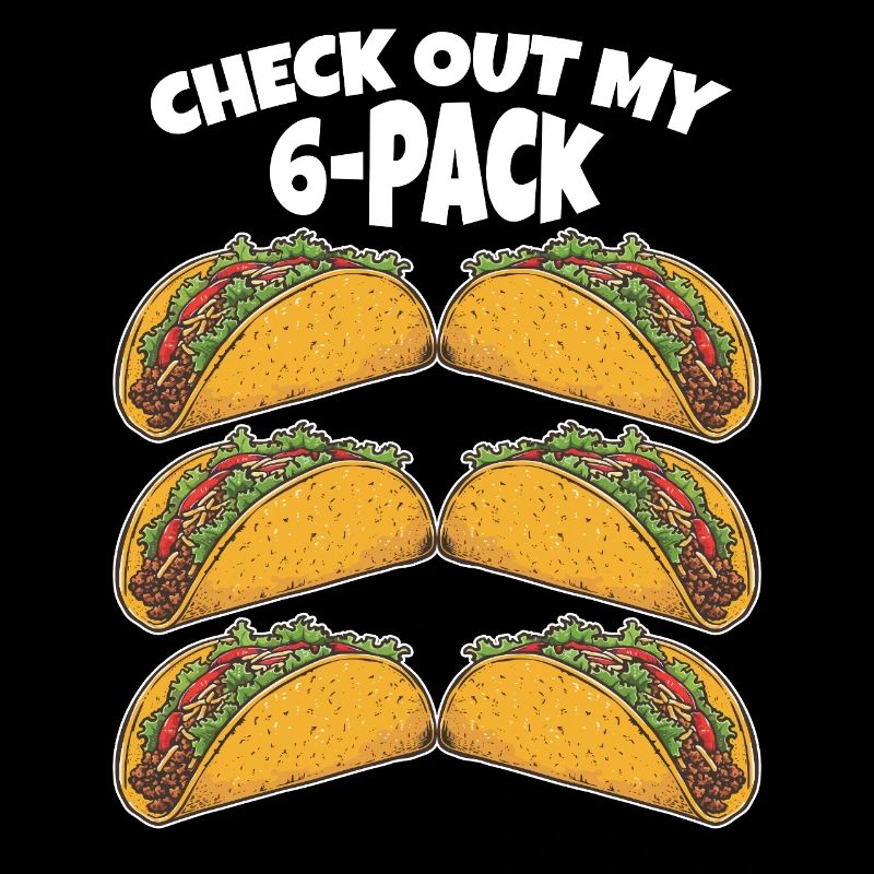 Pack de 6 tacos avec un dicton amusant