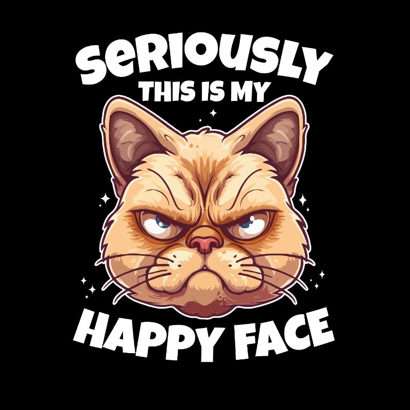 Sérieusement, c’est mon chat au visage heureux