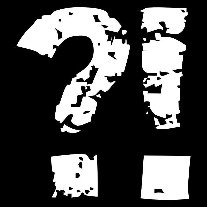 Question mark exclamation mark comic style.