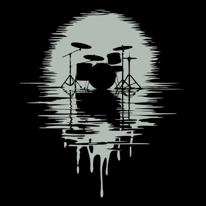 Batterie Silhouette Drum avec réflexion