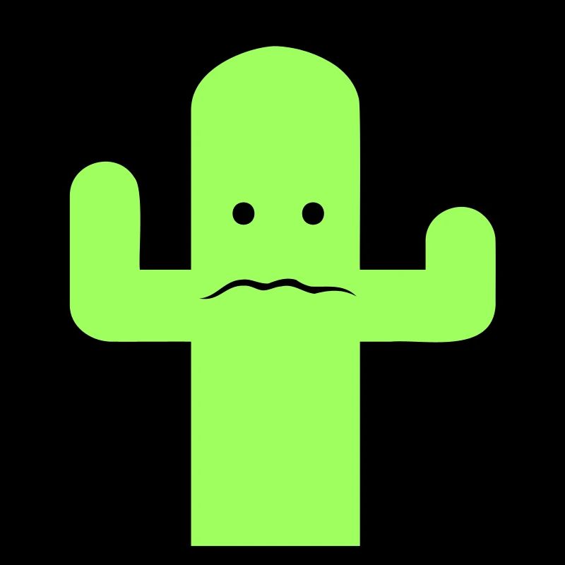 Cactus Face Fear Spikes Desert Funny Cacti