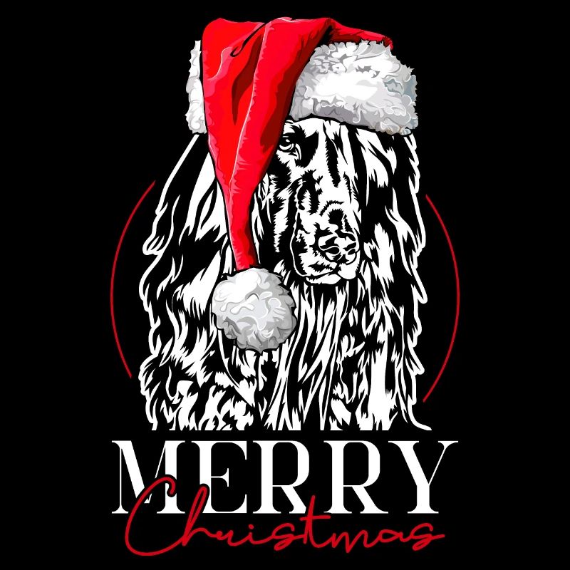 Santa Afghanischer Windhund Merry Christmas Hunde