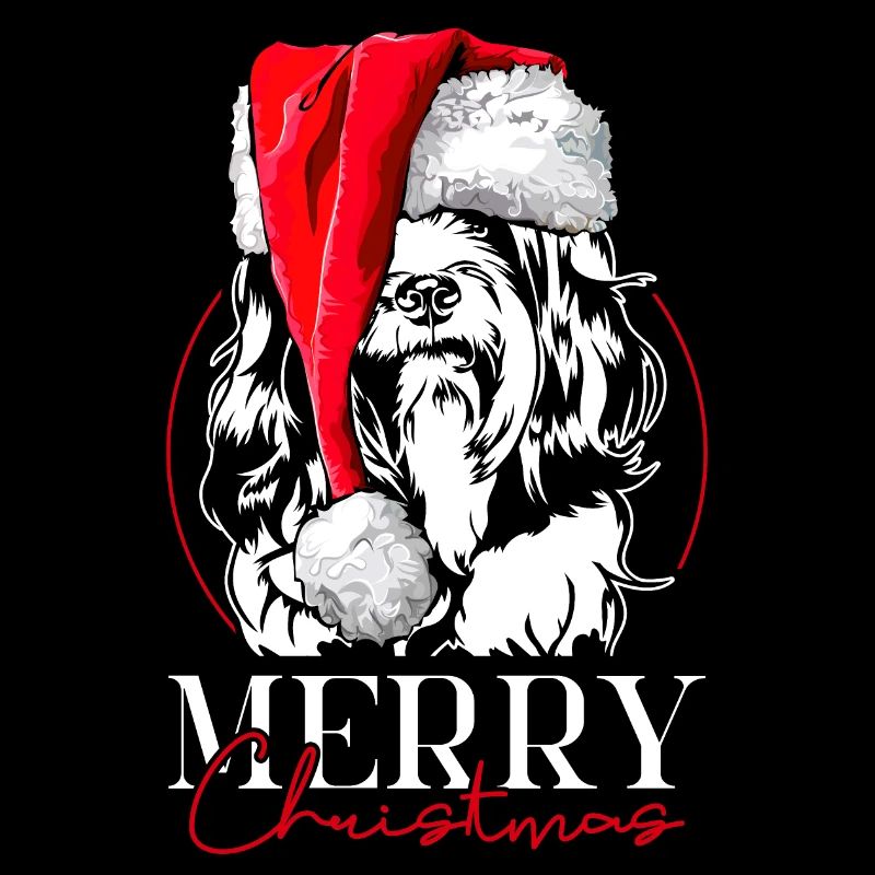 Santa Tibet Terrier Merry Christmas Hunde Wilsigns