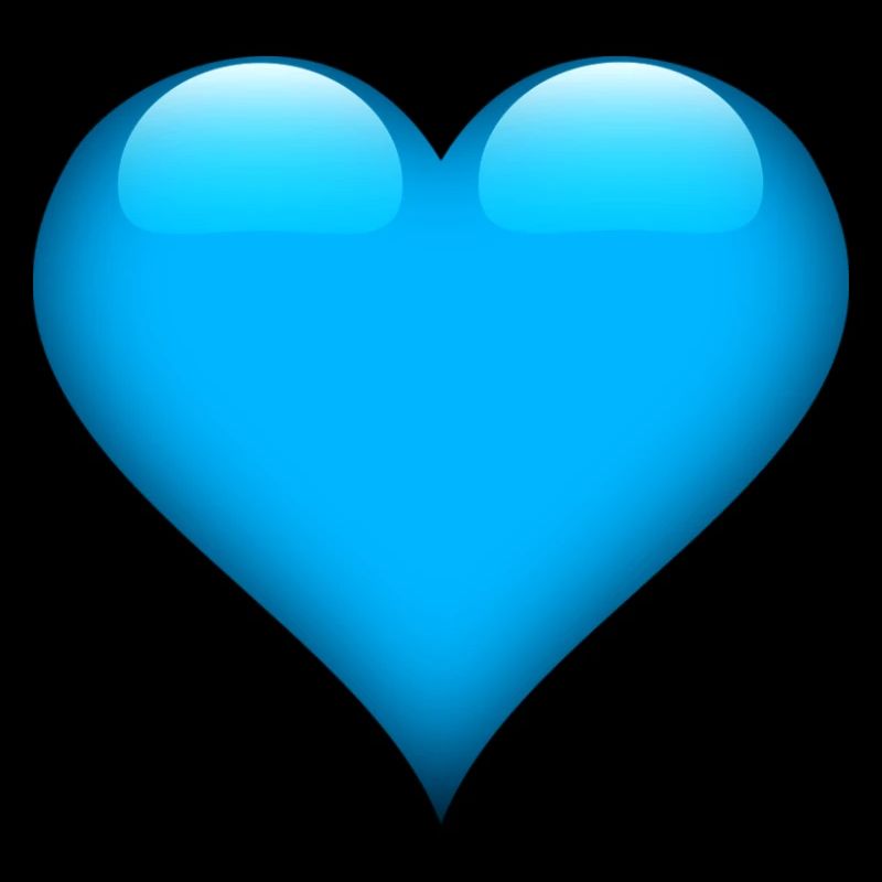 Blue Gloss Heart Design