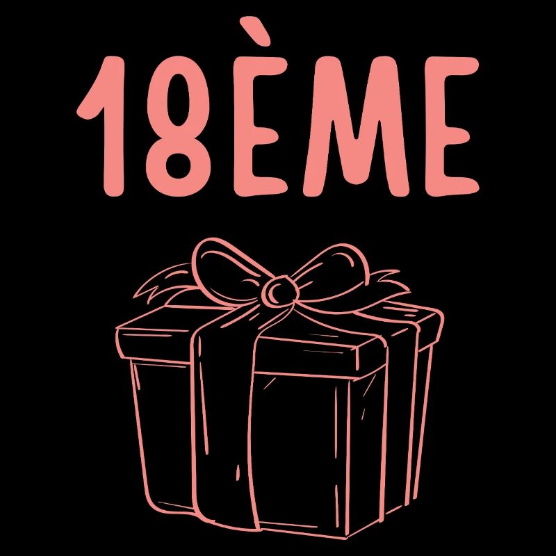 18-jähriges Jubiläumsdesign mit schlankem Geschenk