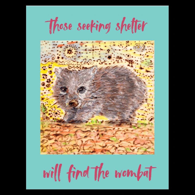 Wombat Zuflucht im Wald