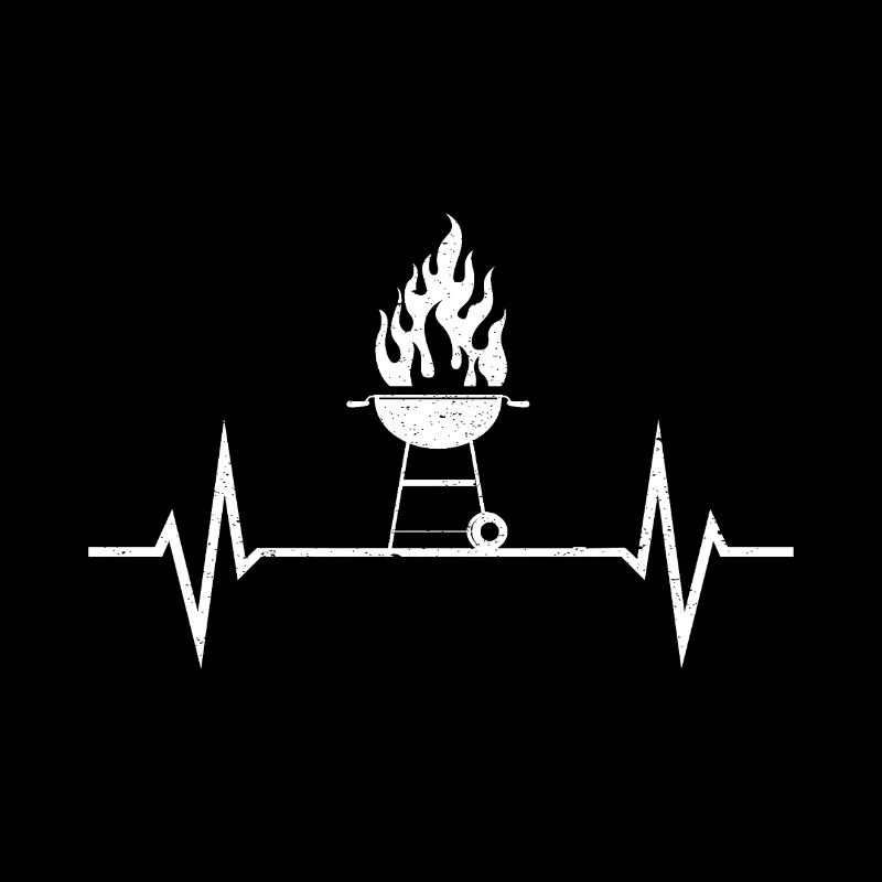 Grillen EKG BBQ Herzschlag Herzfrequenz