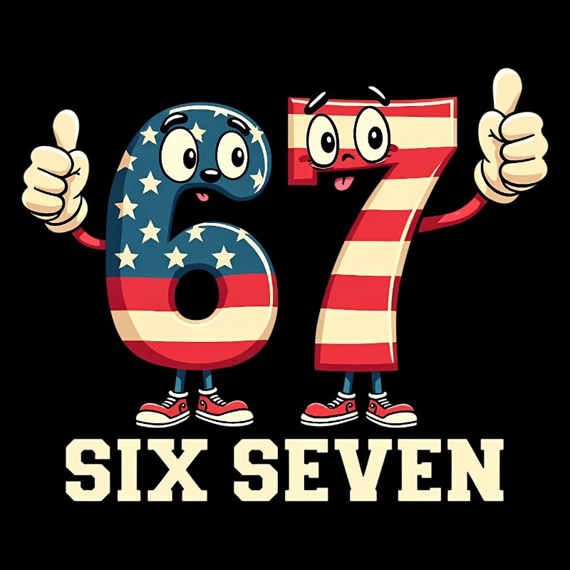 US Flag 67 Memes Six Seven