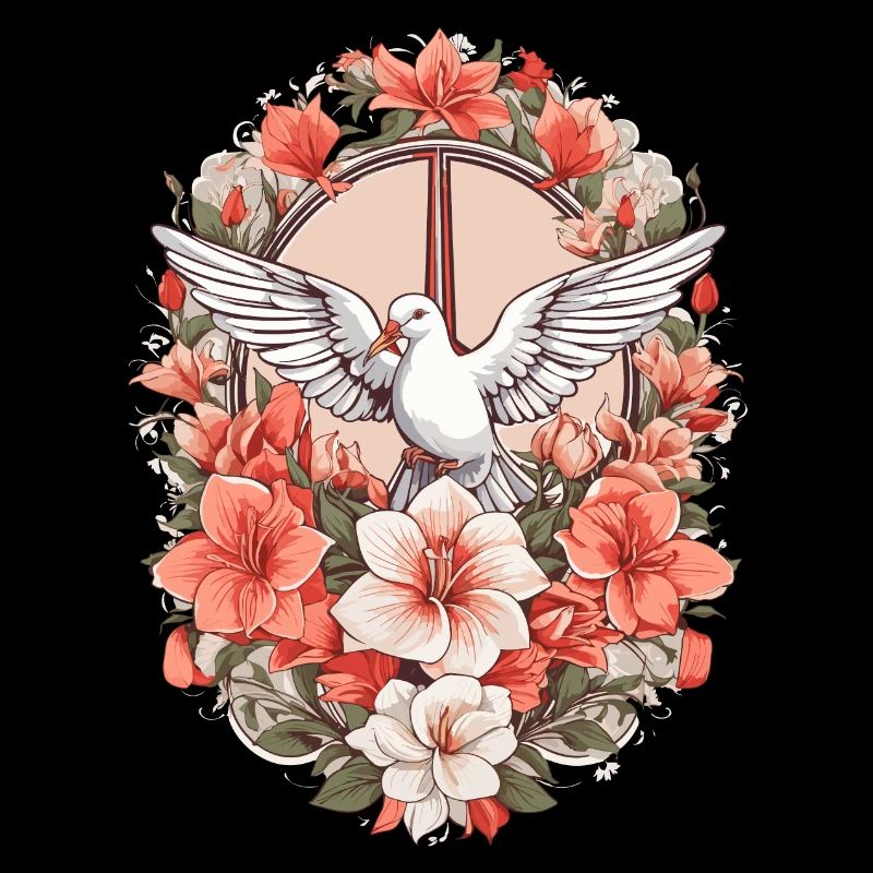 Signe de paix avec colombe