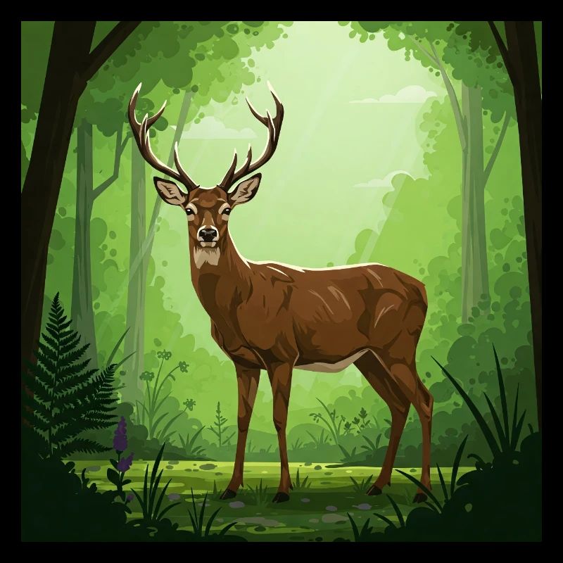 Cerfs - Conservation de la nature - Forêt