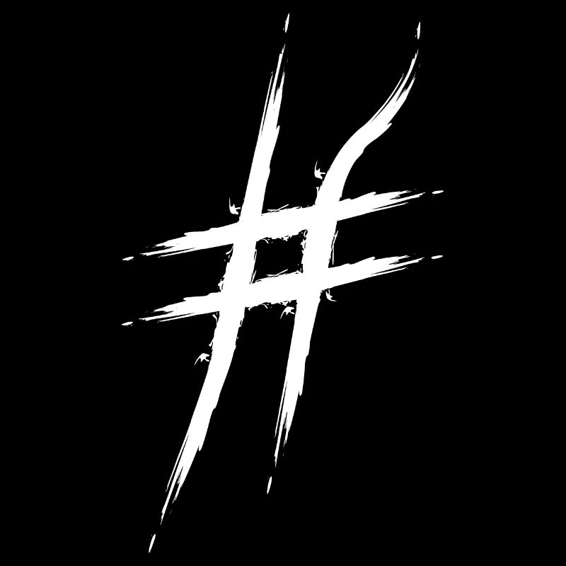 Hashtag design # icon reassignment diamond