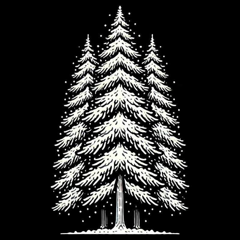snowy trees snow winter christmas