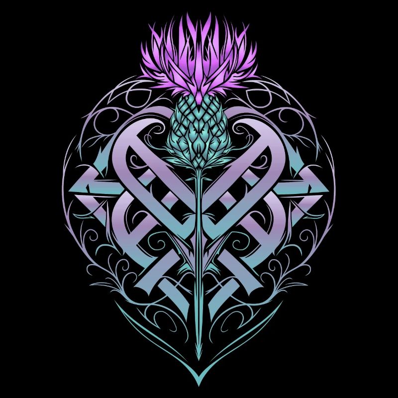 Distel Schild Celtic Knots Thistle Lover
