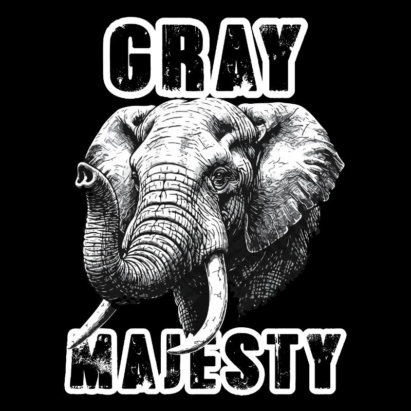 Elephant Gray Majesty Power