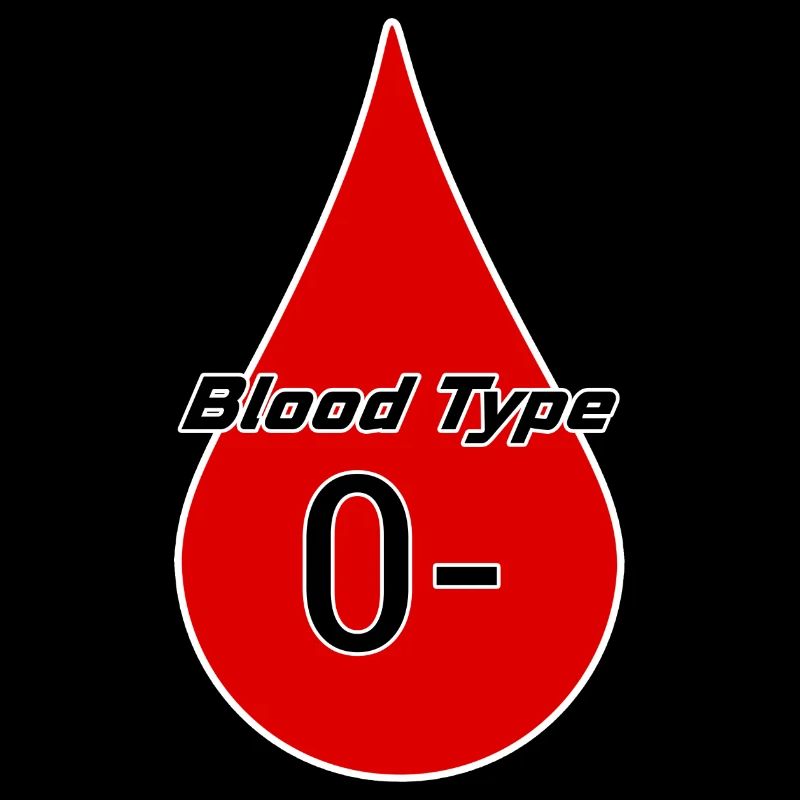 Blood group Rhesus factor 0 negative as a gift idea