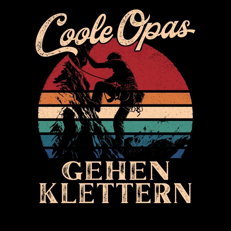 Coole Opas gehen Klettern Retro Großvater