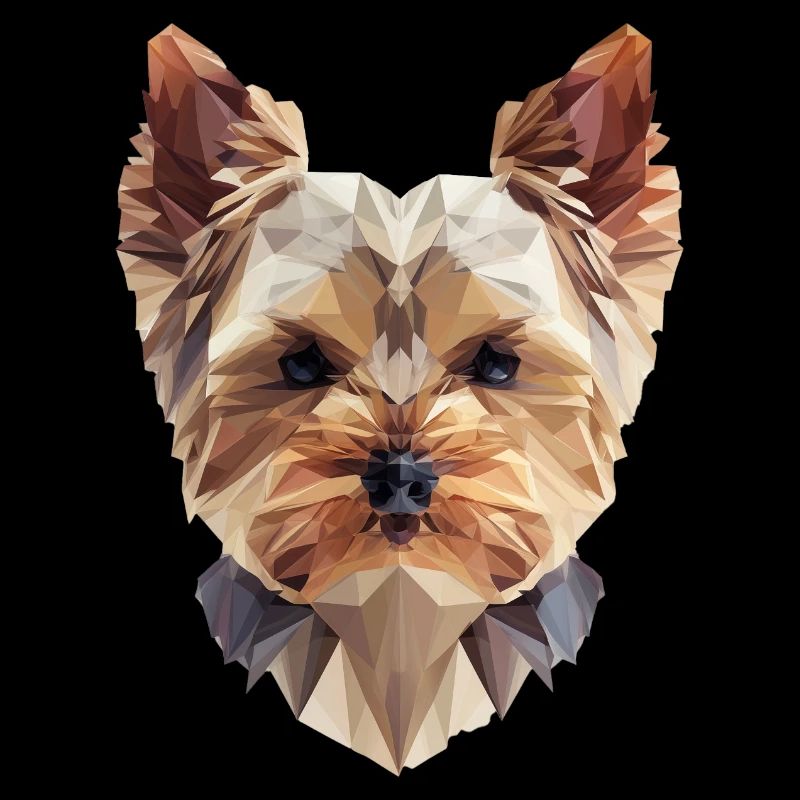 Yorkie Low Poly Art – élégant et moderne