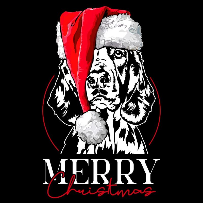 Père Noël gallois Springer Spaniel Joyeux Noël