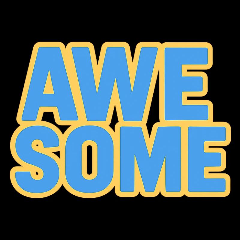 Buntes "Awesome" Schriftdesign