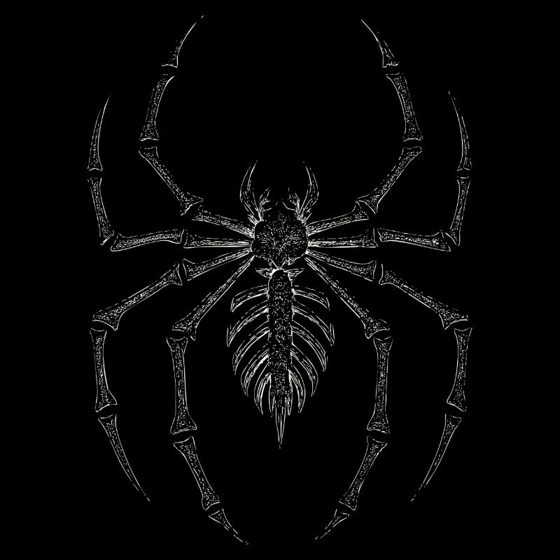 Gothic Skelett Spinne 90's