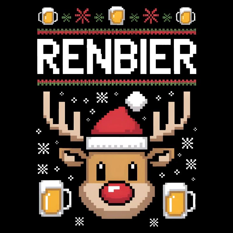 Beer Mug Reindeer Christmas