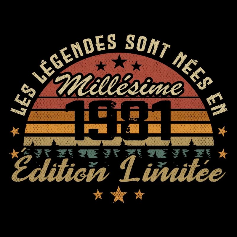 Millésime 1981 Cadeau 43e Anniversaire 43 ans