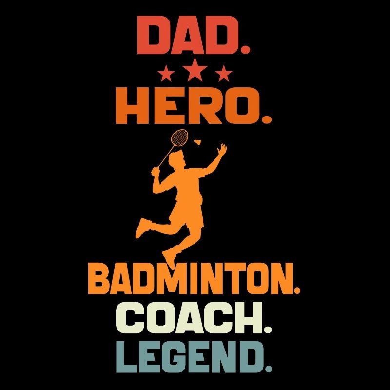 Papa Held Badminton Coach Legende Badminton Papa Geschenk