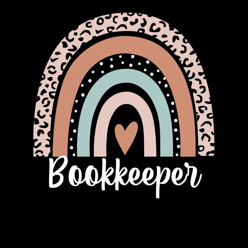 Bookkeeper Rainbow Leopard Funny Bookkeeper