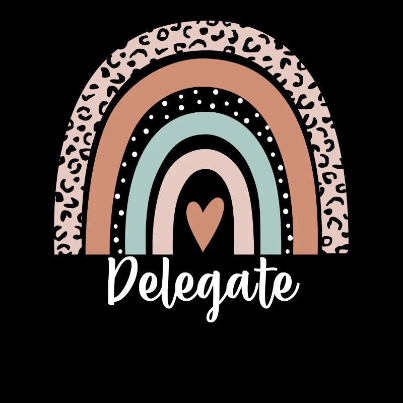 Delegate Rainbow Leopard Funny Delegate