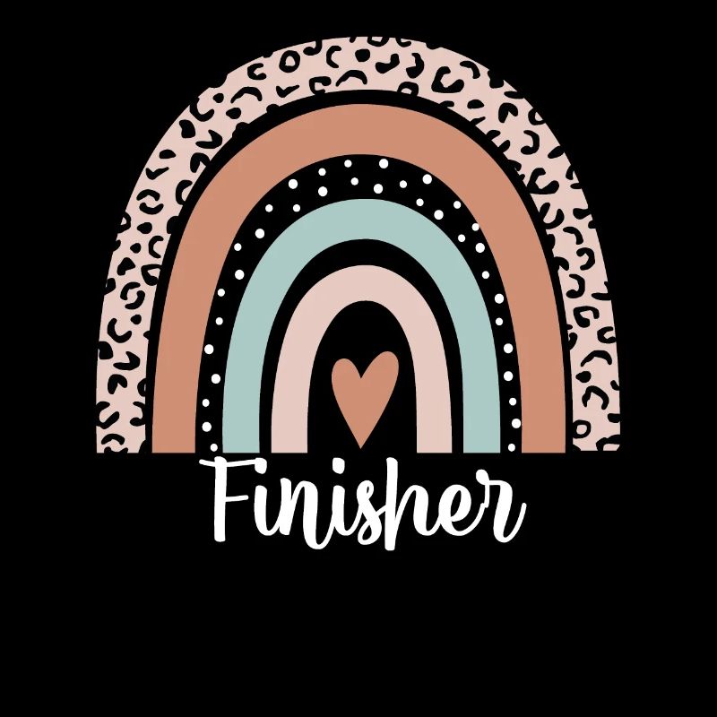 Finisher Regenbogen Leopard Lustiger Finisher