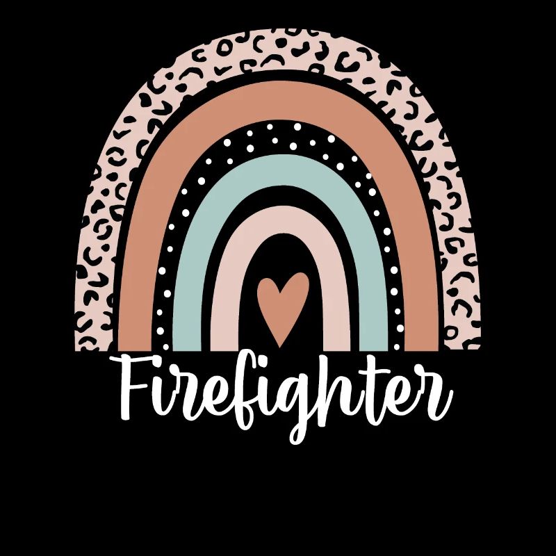 Firefighter Rainbow Leopard Funny Firefighter