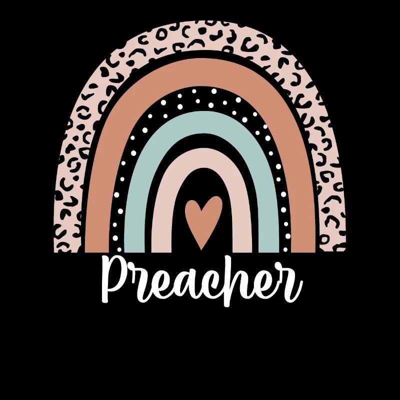 Preacher Rainbow Leopard Funny Preacher