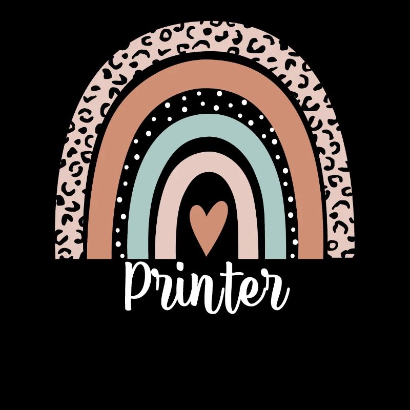 Printer Rainbow Leopard Funny Printer Appreciation