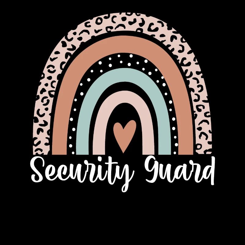 Security Guard Rainbow Leopard Funny Security