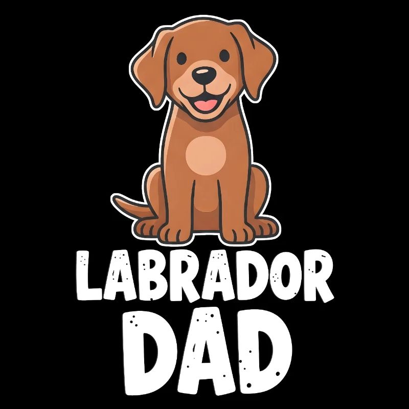 Papa Labrador - Chiot de dessin animé