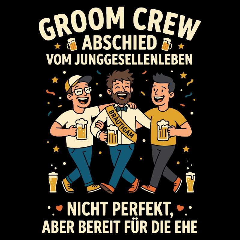 Groom Crew Abschied Junggesellenleben