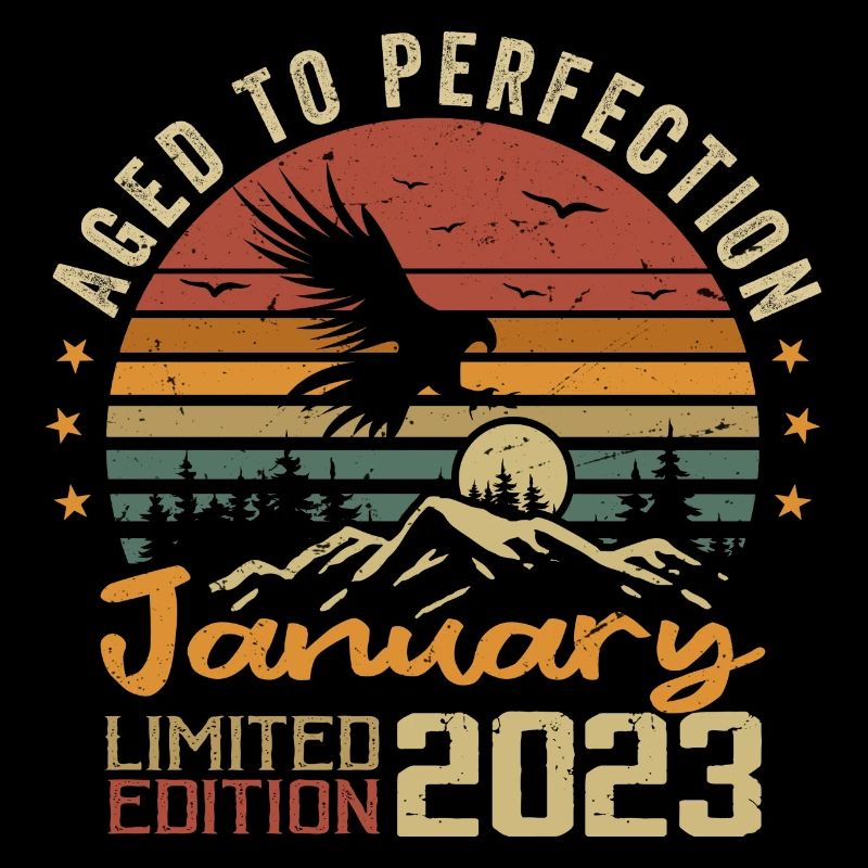 January 2023 Retro Vintage Birthday Gift