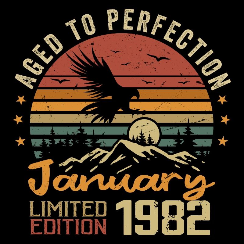 January 1982 Retro Vintage Birthday Gift