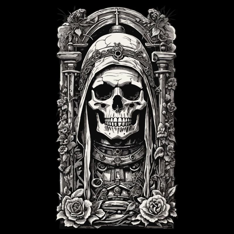 Gothic Elegance Skeleton Vintage Monument