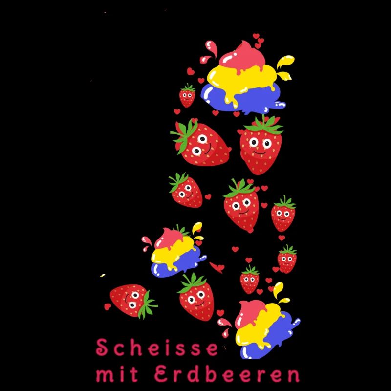 Erdbeeren, Erdbeere, Farbe,scheisse mit Erdbeeren