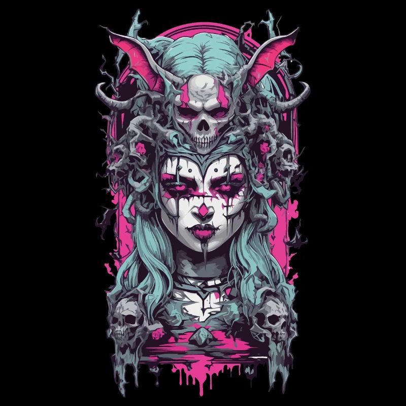 Gothic Witch Demon E-Girl Occult Magic Design