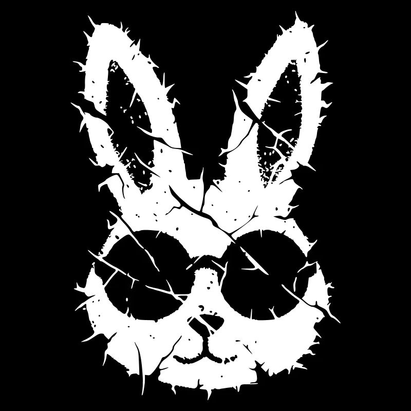 Cool Bunny Sunglasses Grunge Vector