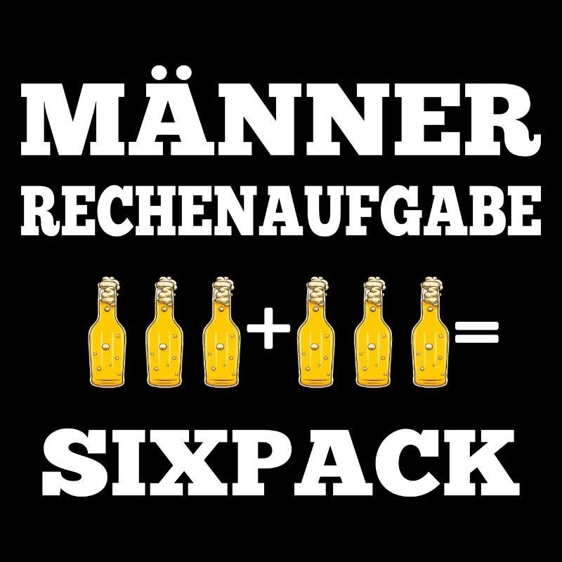 Bier Rechenaufgabe Männer Sixpack Bier Spruch