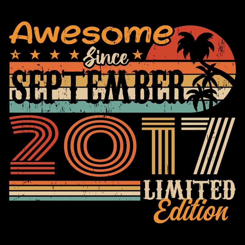 2017 September Vintage Geburtstagsgeschenk 2017
