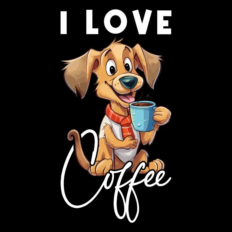 Chien de café J’aime l’animal de café Dire drôle